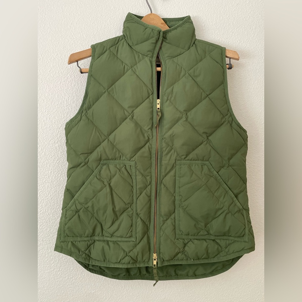 Jcrew Olive quilted vest